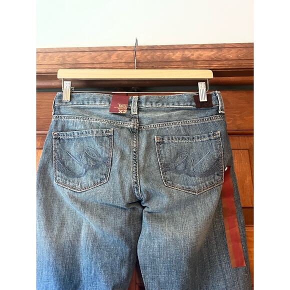 NWT VINTAGE Express Women's Low Rise Eva Bootcut Jeans Denim Blue Size 2R - Picture 6 of 12